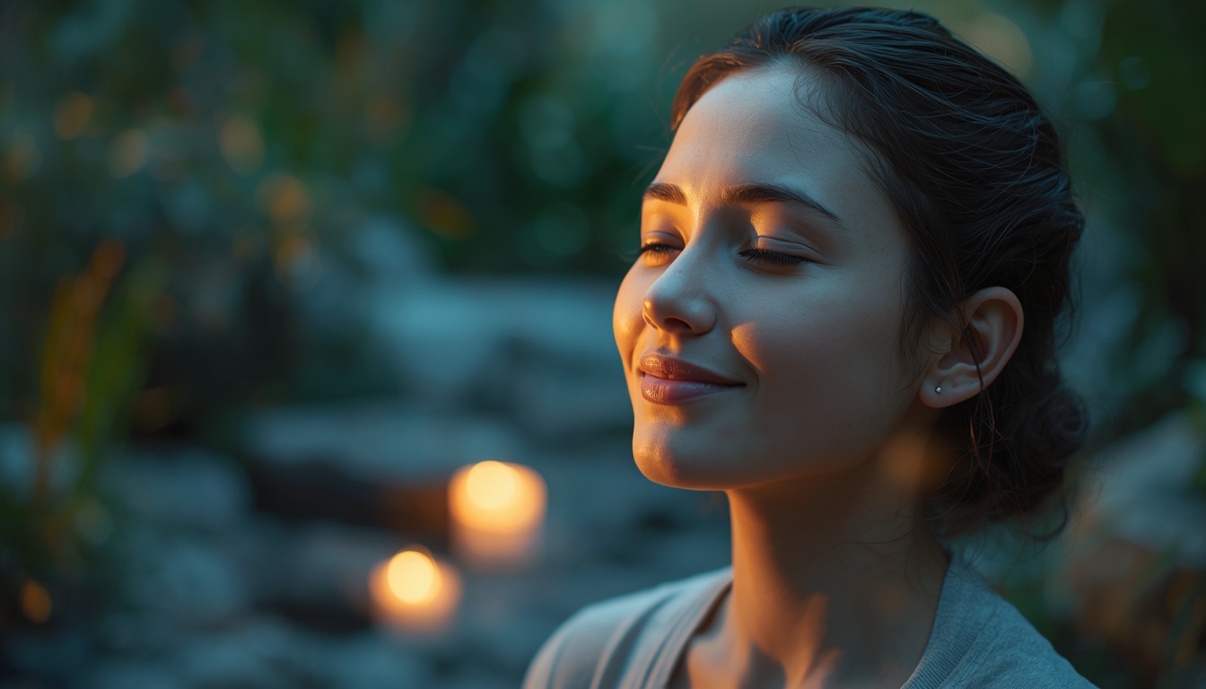 Beamuamovement guided breathing ritual in soft evening light